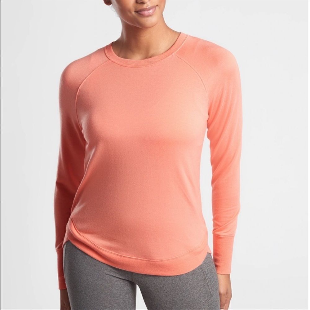 Nwt Athleta Women's Mindset Sweatshirtisland Coral 1x